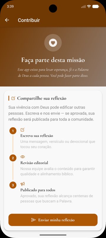 Tela de Contribuição — Enviar reflexão